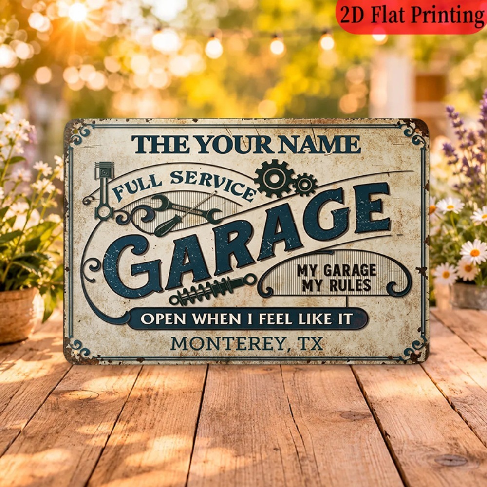 Auto Repair Shop Names - لافتة معدنية مخصصة باسمك لإصلاح السيارات،